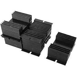 Fregadero Relia New Lon0167 5 unids Destacados 10 mm x 5 mm x 7 mm Negro Aluminio Disipador de calor Disipador de calor Aleta de refrigeración Enfriador del fregadero para relé de estado sólido SSR(id:6d0 36 47 737)