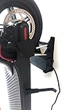 ✅ Fabricado en España. Soporte Colgador de Pared para Patinete y Cargador Xiaomi 365, 1S, Essential. Siempre ordenado y al Mismo Tiempo Cargando batería. (Negro)