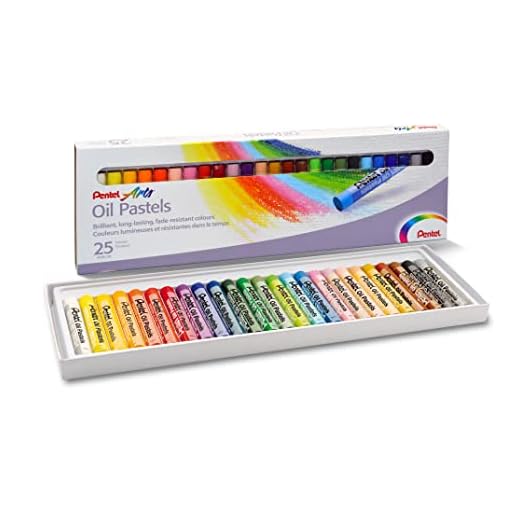 Lapices pentel oil pastel caja de 25 colores surtidos