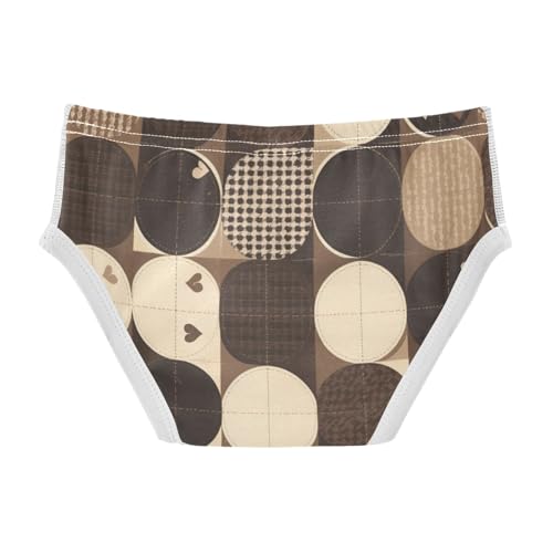 KLL Brown Houndstooth Toddler Boys' Soft Nighttime Underwear Cute Children Panties2