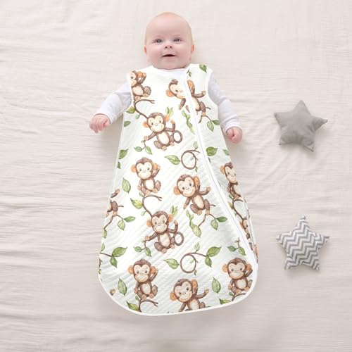 Image of vvfelixl Bright Funny Dinosaurs Baby Sleeping Bag Sleep Sack,Baby Wearable Blanket Sleep Suit for 0-6 Months