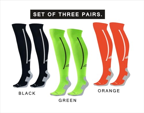 Image of JUST RIDER Men Sport Football Soccer Long Socks Over Knee High Sock Baseball Hockey