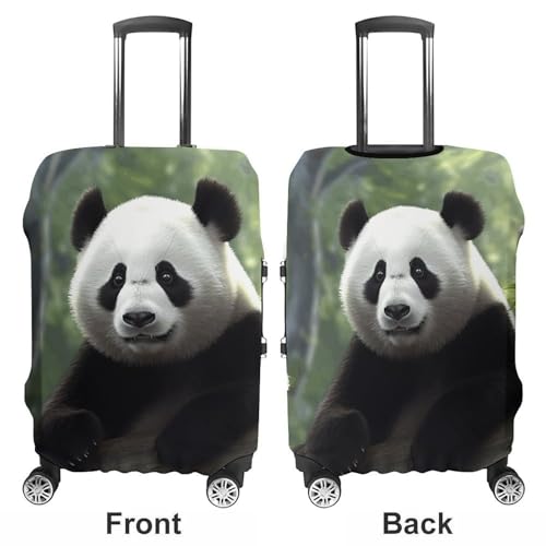 Lovely Panda Elastic Luggage Cover Suitcase Protector for 19-32 Inch Suitcases | Universal Stretchable Travel Bag Cover | Anti-Scratch, Washable with Zipper Closure L3
