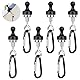 Fonyet Magnethaken Extra Stark 6 Stücke Magnet mit Karabiner Haken, 360 Grad Drehbarer Magnetische Haken Runder abnehmbarer Magnethaken für Camping Garage Küche Büro Haken