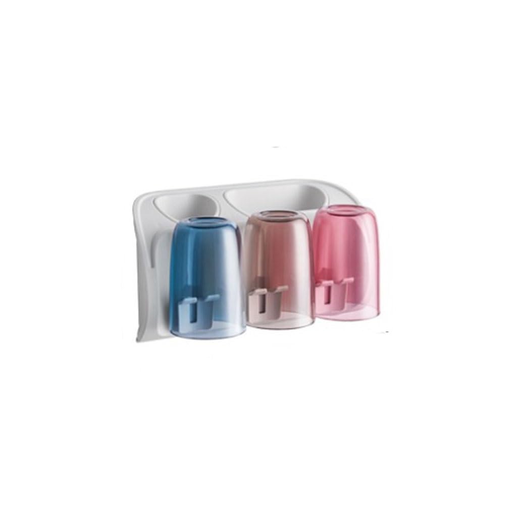 Porte-Brosse à Dents Autocollant Mural Porte-Brosse à Dents Salle de Bain Blanc Porte-Dentifrice Cosmétique Pinceau de Maquillage S (A S26,5 cm)