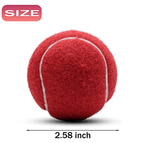 Image of Tennis Balls, Magicorange 12 Pack Advanced Training Tennis Balls Practice Balls, Pet Dog Playing Balls, Come with Mesh Bag for Easy Transport, Good for Beginner Training Ball (Red)