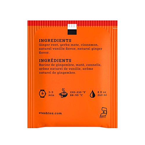 Stash Tea Ginger Fire Chai Herbal Tea - Caffeinated, Non-Gmo Project Verified Premium Tea With No Artificial Ingredients, 100 Count (Bulk Packaging) #TOP2