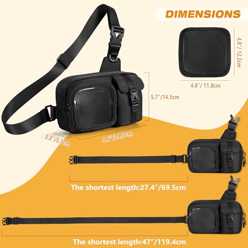 Ita Chest Pack Pin Display Bag with Insert, Ita Sling Bag for Women, Black Pin Trading Purse for Travel Concert4