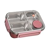 YIBOZI Lunchboxen, 304 Edelstahl, Lunchbox mit Fächern, tragbar, unterteilt, Lebensmittelbehälter...