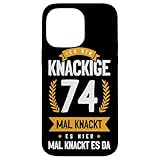 私は74 歳 ここもあちこちもギシギシ 面白いバースデーシャツ スマホケース iPhone 14 Pro Max 用