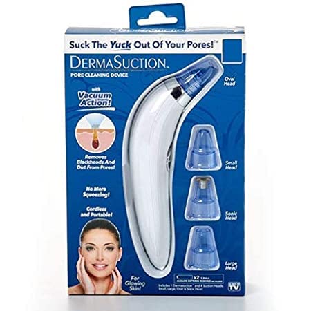 KOROIND Multifunction 4-in-1 Blackhead Remover Kit Flawless Cleanser with 4 Suction Heads Gentle & Effective Blackhead Extractor Black Head Sucker for Men & Women Electric Facial Cleansing Device
