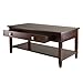 Winsome Richmond 20.53-inch x 40-inch x 18.11-inch Wood Coffee Table Tapered Leg, Brown94140