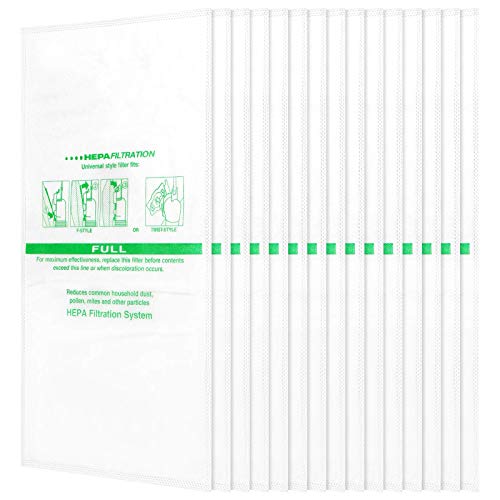 Cabiclean 15 Pack Fit for Kirby 204814 Micron Magic Hepa Filter Plus Bags, for Kirby Vacuums Models G4 G5 Gsix, Ultimate G Series Diamond Edition Sentria Sentria II Avalir Avalir II
