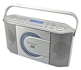 CD / MP3-Wiedergabe: Integrierter CD-Player, der auch die Wiedergabe von MP3-Dateien ermöglicht, die auf beschreibbaren CDs gespeichert sind. Zu den weiteren Funktionen gehören ein USB-Anschluss und ein Kopfhöreranschluss sowie eine integrierte Uhr.