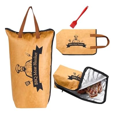 Smoking Meat Accessories: BBQ Blanket for Resting Meat, Reusable Insulated Meat Resting Bag with Large Wide Mouth for Beef Brisket, Pork Shoulder and Turkey (BBQ Blanket 21 inch)