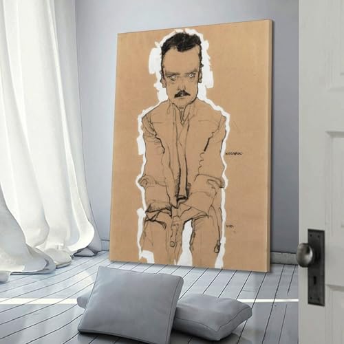Lienzo de pared de Egon Schiele con impresión estética de alta calidad 3