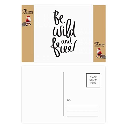 Cartes postales de remerciement Be Wild and Free par lot de 20 pièces pour correspondance