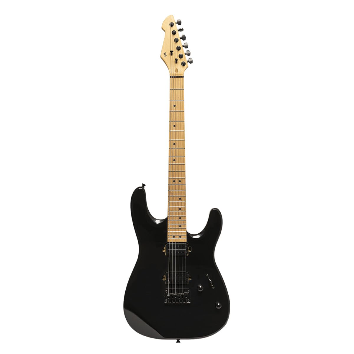 Stagg SEM-TWO H BK Metal Series Electric Guitar l Solid Mahogany Body l Black Finish