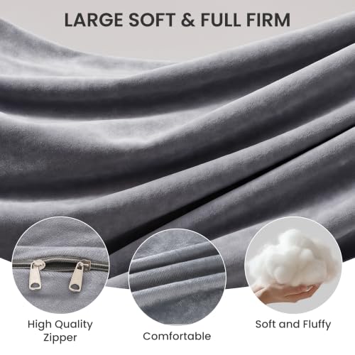 Image of Jcickt Pregnancy Pillow for Sleeping,59 inch Maternity Pillow with Removable Washable Cover,U-Shaped Velvet Full Body Pregnant Pillow -Support for Backs,Legs, Belly, HIPS, Improve Sleep-Gray