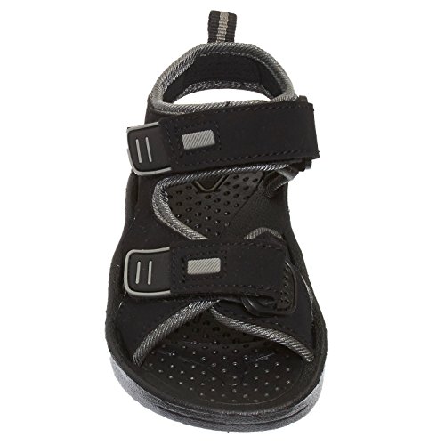 Skysole Boys Double Adjustable Strap Lightweight Sandals Black/Grey 5/6 US Toddler - Thumbnail 3