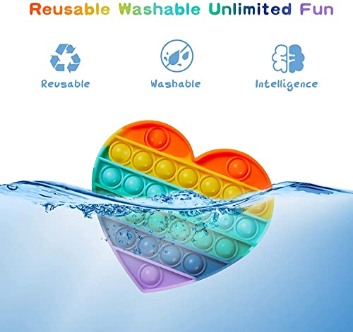 Image of Pop it Fidget Toys for Kids Atcan 1 PCs Rainbow Soft Silicone Toy for Stress Relief Austism Special Needs Develpment Toy Pop it Gift Set for All Age 1 Pcs