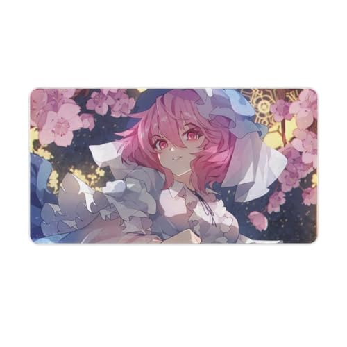 マウスパッド 大型 ゲーミング 東方シリーズ 西行寺幽々子 マウス パッド 耐久性が良い 防水 防汚 40X75cm テーブルマット 滑り止め 適度な表面摩擦 キーボードパッド マウス対応の商品画像（Amazon）