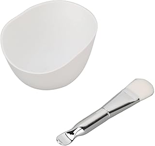 Conjunto de tigela de máscara facial, DIY reutilizável amassar máscara facial de grande diâmetro tigela de mistura faça você mesmo kit de ferramentas de mistura de máscara facial com pincel macio aplicador de mistura para mulheres homens