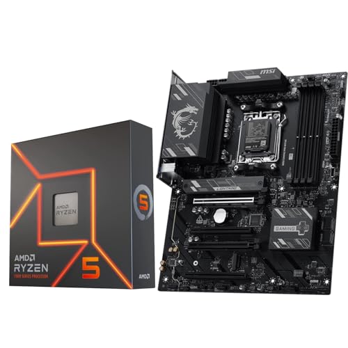 MICRO CENTER AMD Ryzen 5 7600X CPU Processor with MSI B850 Gaming PRO WIFI6E Motherboard (ATX, AM5,...