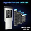 WAVLINK NVMe Cloner, M.2 Cloner Dual-Bay Offline Clone Tool-Free, 10Gbps M.2 Duplicator Supporta SATA a NVMe e NVMe a SATA, Dual NVMe Enclosure per SSD PCIe Dimensioni 2230/2242/2260/2280, fino a 8TB
