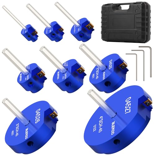 BLEKOO 8PCS PVC Pipe Reamer Kit - SCH40 Aluminum Deburring Tool Kit (1/2" to 4") | Dual-Blade Technology | Deburring Tool for PVC &amp; ABS Pipes | Fits Standard 1/2" Drills