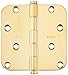 Baldwin 1140031I Radius Mortise Hinge, Unlacquered Bright Brass