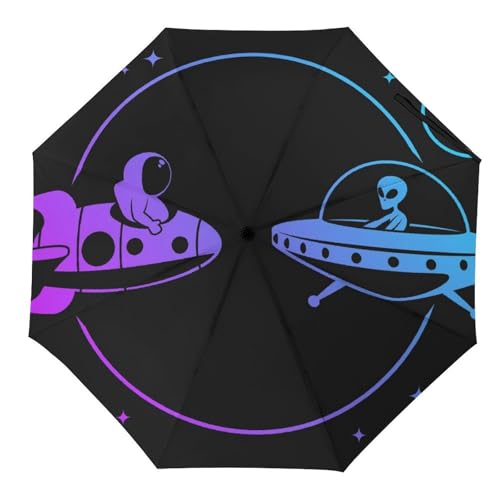 Parapluie pliant alien automatique compact fini les galères de pluie en voyage