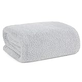 Flano Decke Lori Warme Wohndecke Sesseldecke Tagesdecke Weiche Sofadecke Überwurf Kuschelige Couchdecke (Silber, 70X160 cm)