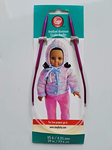 Boye Circular Aluminum Knitting Needles, Size 6