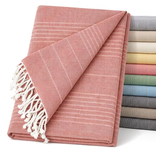 ECOMMERC3® Manta Multiusos 130x180 cm 50% Algodón 50% Poliéster | Naranja