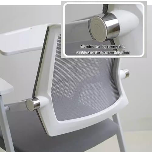 Chaise de bureau pliante bleue avec tablette écritoire compacte pour conférence - 7
