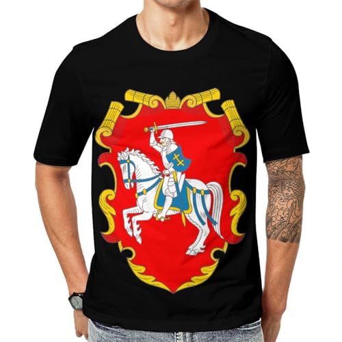 Coat of Arms of Herb Lytwa Unisex Adult T-Shirts Summer Short Sleeve Tee Casual Tops Funny Graphic L