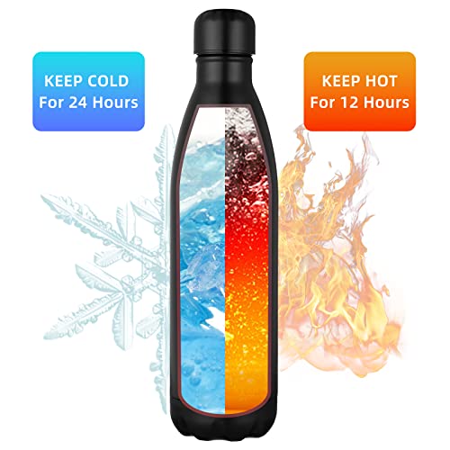 Insulated Water Bottle,Yonicoer 25Oz Double Walled Stainless Steel Metal Water Bottles, Vacuum Thermo Flasks For Daily Use, Sports, Gym, Travel,School #TOP1