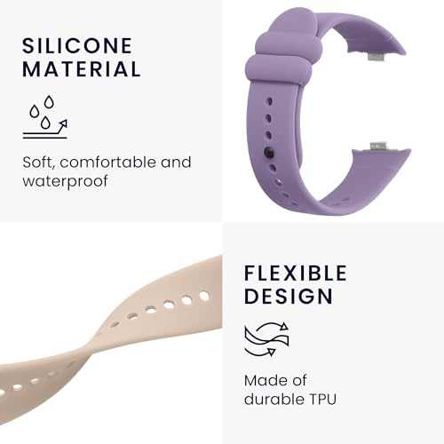 kwmobile 2X Sportarmband kompatibel mit Xiaomi Smart Band 8 Pro/Band 9 Pro/Redmi Watch 5 / Redmi Watch 4 Armband - Fitnesstracker Band Set aus TPU Silikon