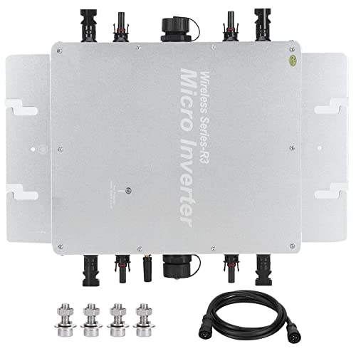 1200/1400/1600/2000/2400/2800W Grid Tie Inverter, Wechselrichter, MPPT Wechselrichter Solar,Mit Wifi App Steuerung,Wasserdichter Automatischer Identifikations Micro Inverter Solar Grid Tie,1600W Cover