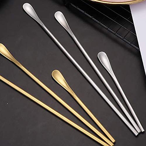 Colheres de bar Cabilock de aço inoxidável, 4 peças, colheres de mistura de aço inoxidável, coquetel