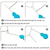 30 Pieces Gourd Shaped Plastic Needle Threaders, Plastic Wire Loop DIY Needle Threader Hand Machine Sewing Tool for Sewing Crafting with Clear Box, 4 Colors Random #1