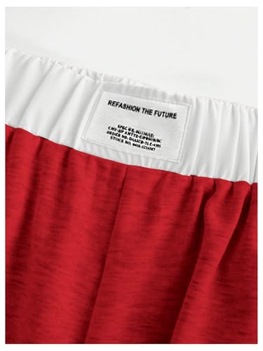 Image of RoseSeek Girl's Baggy Sweatpants Letter Patched Wide Leg Pants Elastic Waist Long Trousers Joggers Trendy