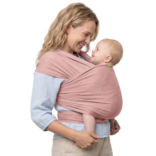 Image of Boba Baby Wrap Carrier – Original Baby Sling Carrier for Newborns (7–35 lbs), Soft, Secure, Hands-Free & Ergonomic, Ideal for Comfortable Bonding, New Parents (Serenity Bloom)