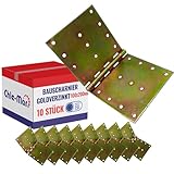 Chle-Mar - 10x Scharniere Schwerlast Verzinkt 100x200 mm | Robustes Türscharnier für Möbel & Holztüren | Stabiles Kistenband für Truhen & Schränke | Wetterfest & Langlebig für Innen & Außen