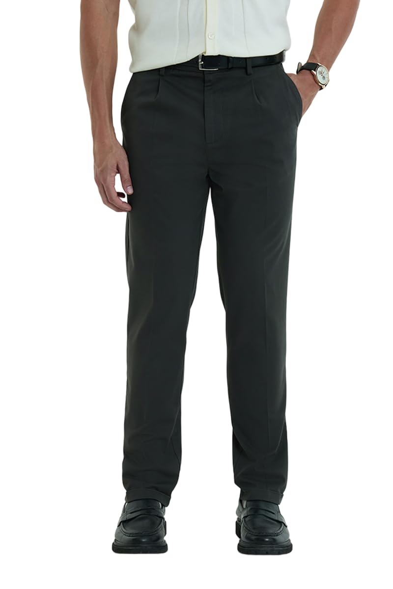 snitch Men Chinos Casual Wear | Slim Fit Straight Leg Flat Front Washed Style with Turned-up Hem | Premium Cotton Stretch & Breathable Fabric for Office, Travel & Daily Use-picture-36