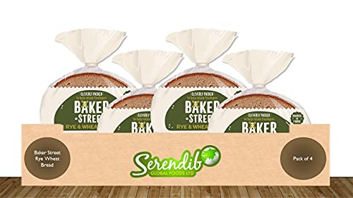 Baker Street Rye Wheat Bread | Pack of 4 | 500g each | Cleverly Packed for Long Life Freshness | Pre-Sliced
