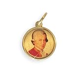 Made in Austria Echt 14 Karat Gold 585 Anhänger 12mm Durchm. Mozart (Art.215032) Gratis Express Gravur