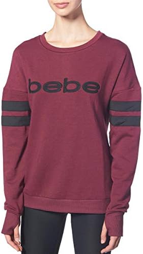 Amazon Com Bebe Sport Sherpa Logo Sweatshirt Clothing Shoes Jewelry