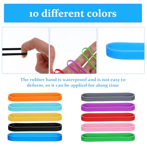 Mabor 30 Stück Elastische Gummibänder Breite Gummiband 7cm Gummiringe Silikon für Büro, Haushalt und zum Zusammenbinden von Gegenständen(5mm Breite)
